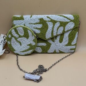 Elegant Beaded Clutch and Wristlet Set